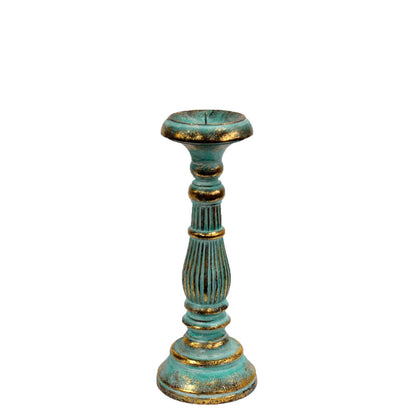 Small Candle Stand – Turquoise Gold