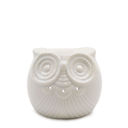 Ceramic Oil Burner — White Owl Glow