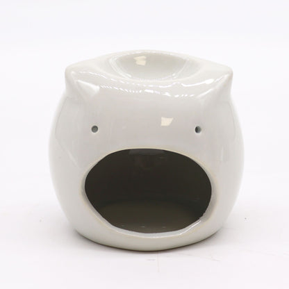 Ceramic Oil Burner — White Owl Glow