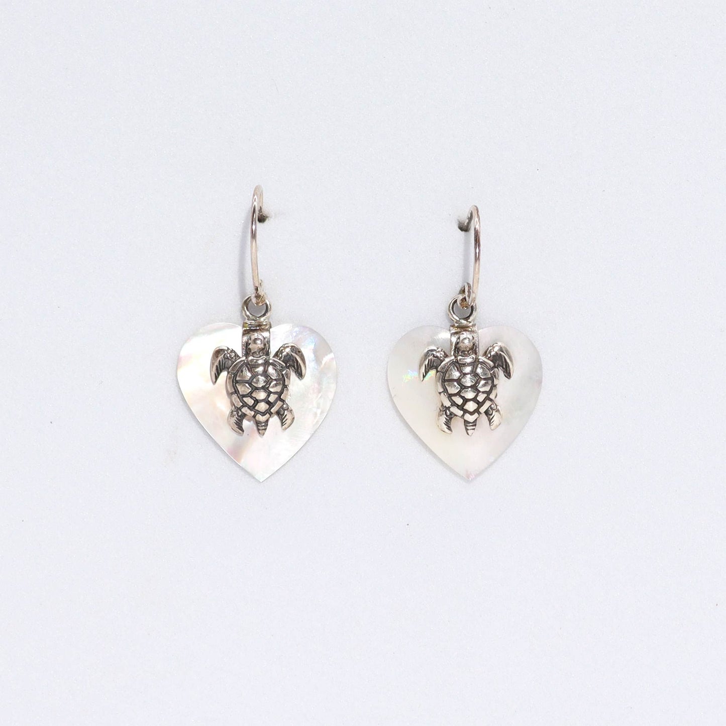 Shell & Silver Earrings - Sea Turtle - MOP