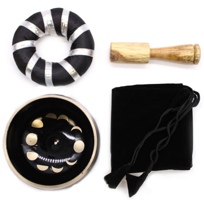 Moon Phase Singing Bowl Set — Black
