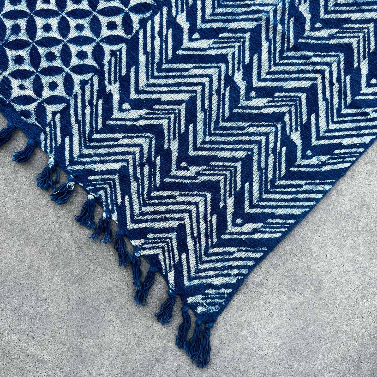 Handmade Indigo Throw — Namoona (170 × 120 cm)