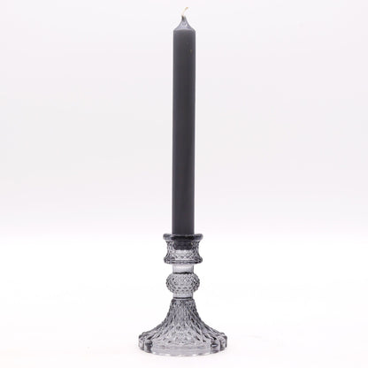 Vintage Dinner Candle Holder - Midnight Grey