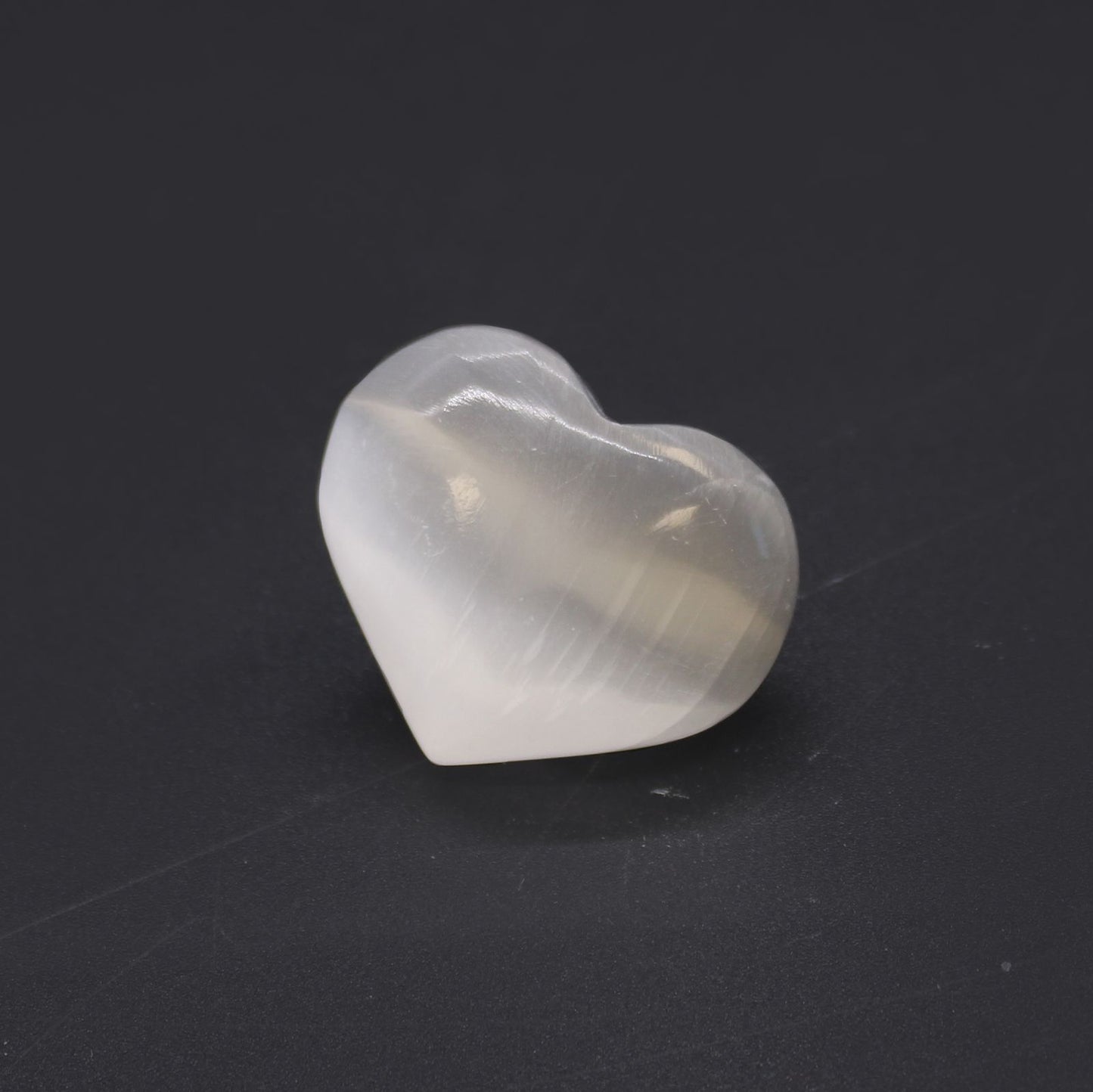 Selenite Heart (3–4 cm) — Pocket Moonlight