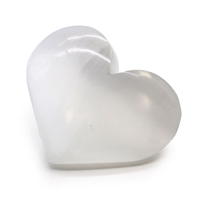 Selenite Heart (6.5 cm) — Moonlit Compassion