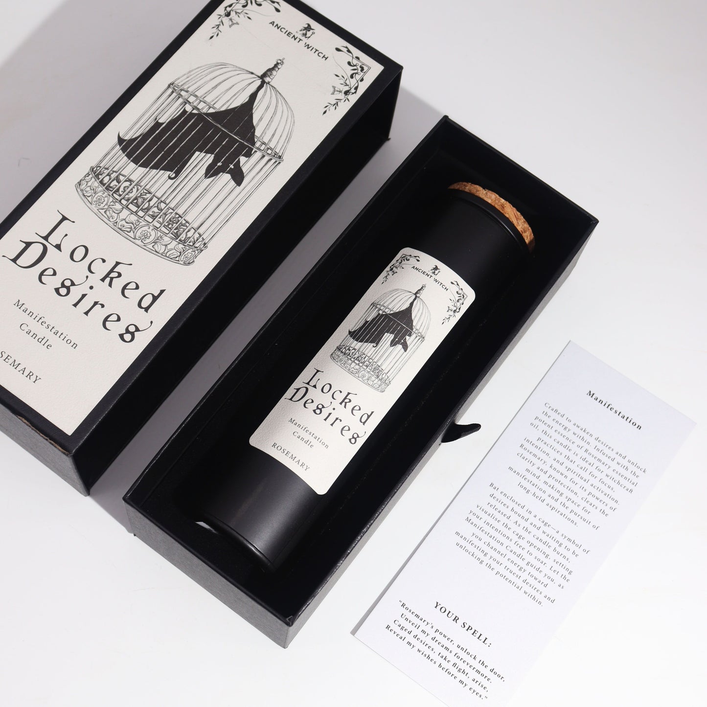 Ancient Witch “Locked Desires” Manifestation Candle — Rosemary