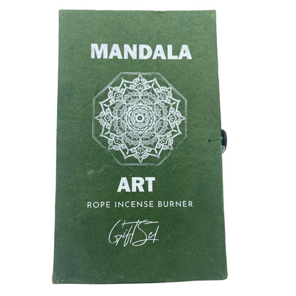 Rope Incense & Silver-Plated Holder Set — Mandala Flower