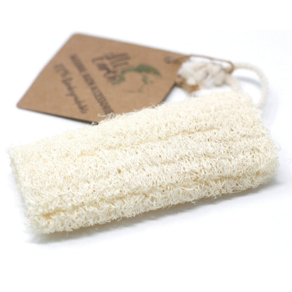 Natural Loofah Scrub on Rope — 5" / 12.7 cm