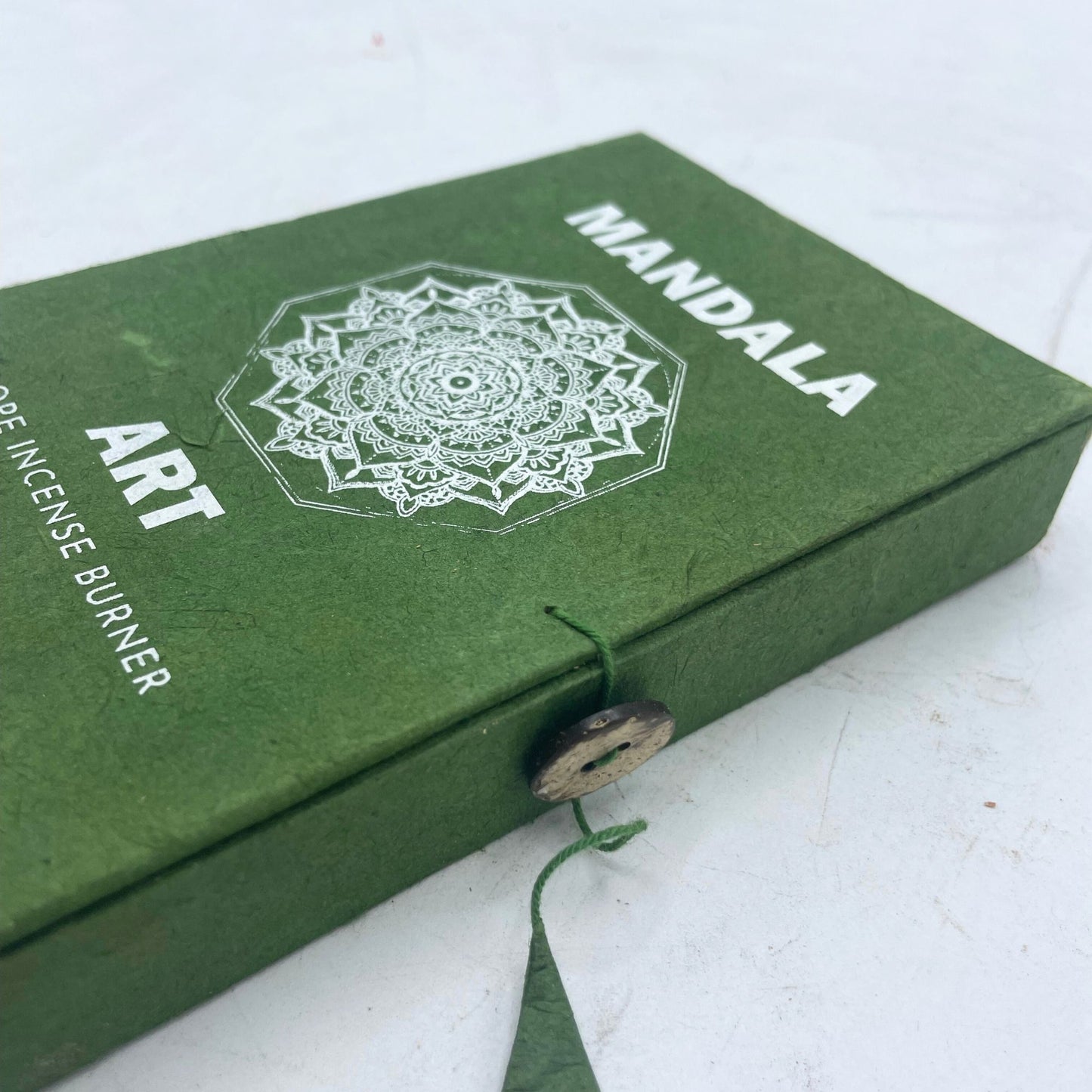 Rope Incense & Silver-Plated Holder Set — Mandala Flower