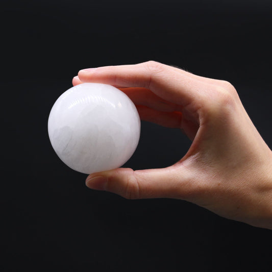 Selenite Sphere (5.5 cm) — Moon’s Whisper