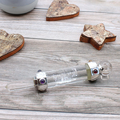 Hexagonal Crystal Healing Wand — Rock Quartz (12 cm)