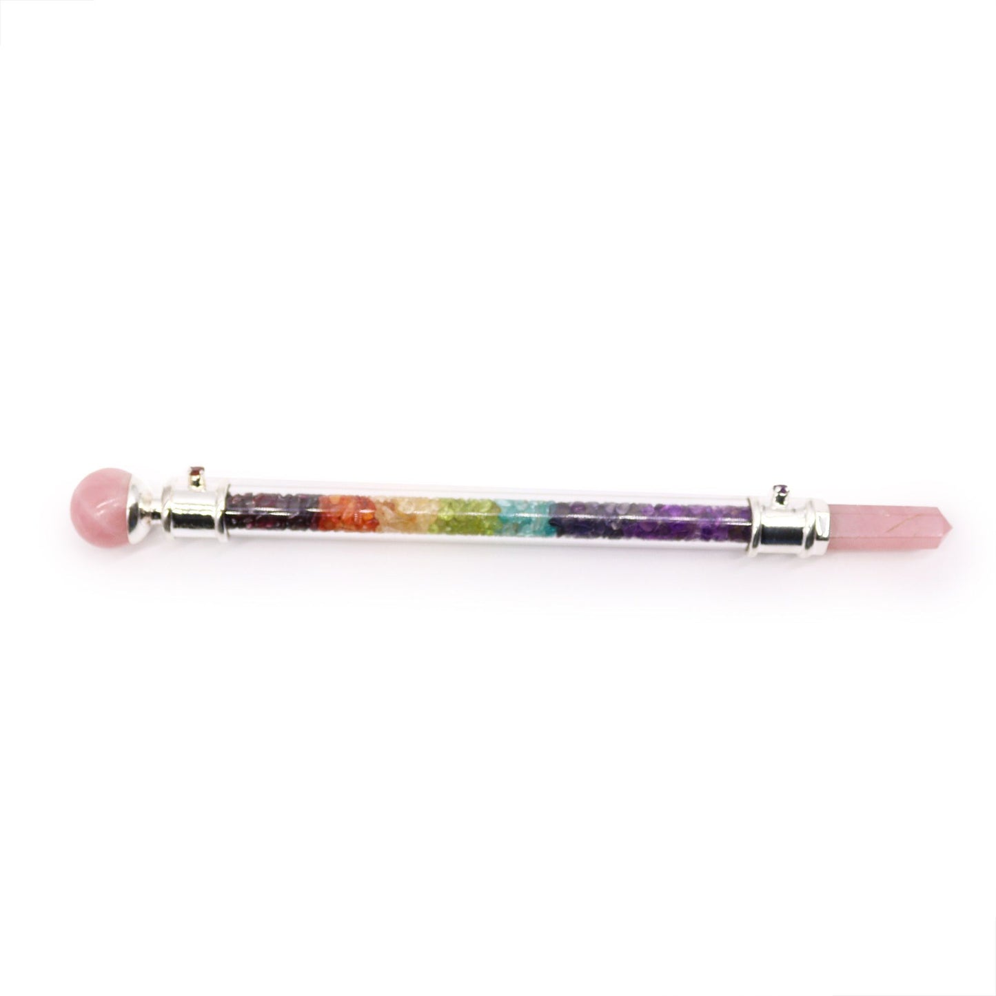 7 Chakra Crystal Healing Wand — Rose Quartz
