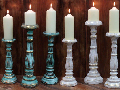 Medium Candle Stand — Turquoise Gold