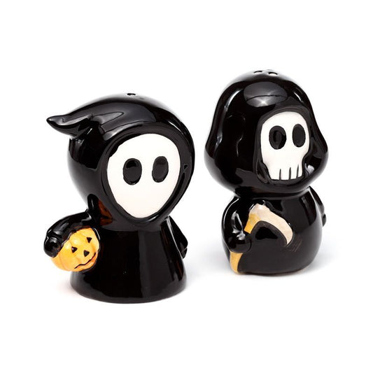 Skull Boy & Ghost Boy Salt + Pepper Shaker Set